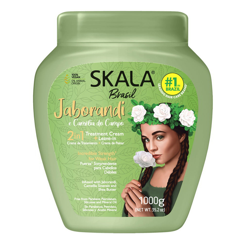Skala Brasil Jaborandi 2 in 1 Hair Treatment Cream for Weak Hair 35.2Oz (1000g)